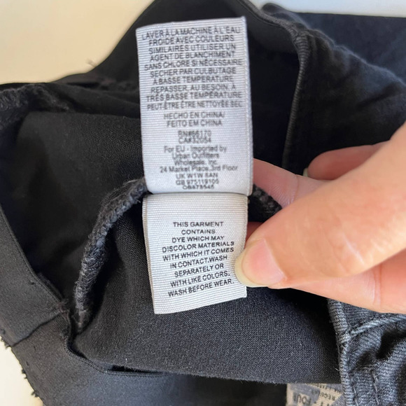 Free People We the Free Flare Pull-On Womens Jeans Size 24 Black Front Seam - Picture 8 of 11